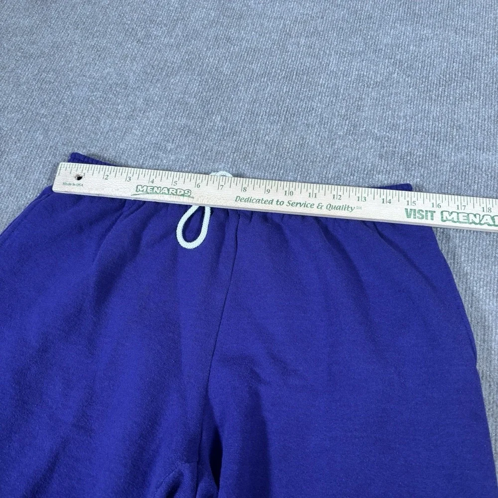 Vintage 90s Jerzees Sweat Shorts Mens‎ L Purple Fleece Blank Pockets Made In USA